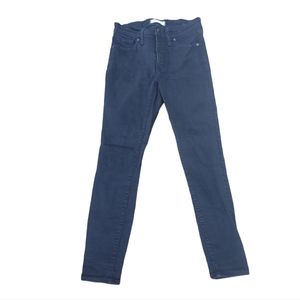Madewell High Rise 9" Skinny Size 26" Black Denim Pants Jeans